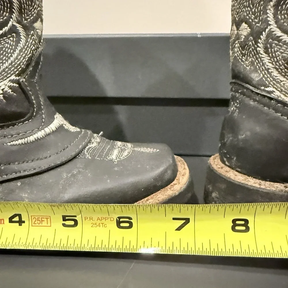 Cowboy Boots Square Toe TODDLER Faux Leather By Pawz Stepping‎ Stone